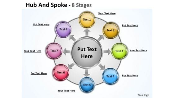 Business Diagram Hub And Spoke 8 Stages Business Framework Model