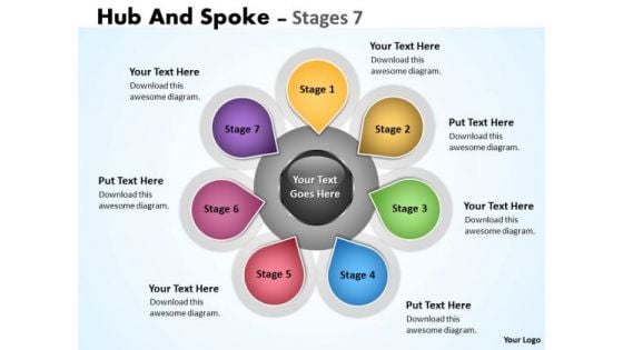 Business Diagram Hub And Spoke Stages Consulting Diagram