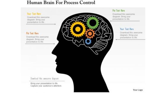 Business Diagram Human Brain For Process Control Presentation Template