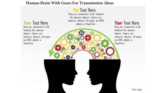 Business Diagram Human Brain With Gears For Transmission Ideas Presentation Template Business Diagram Human Brain With Gears For Transmission Ideas Presentation Template