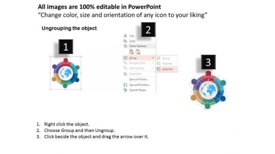 Business Diagram Icons Around Globe For New Product Plan Presentation Template