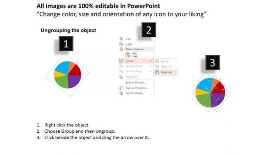 Business Diagram Icons Around Pie Chart Presentation Template