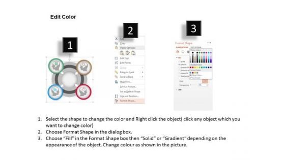 Business Diagram Icons Displaying Thinking Process Of Human Brain Presentation Template