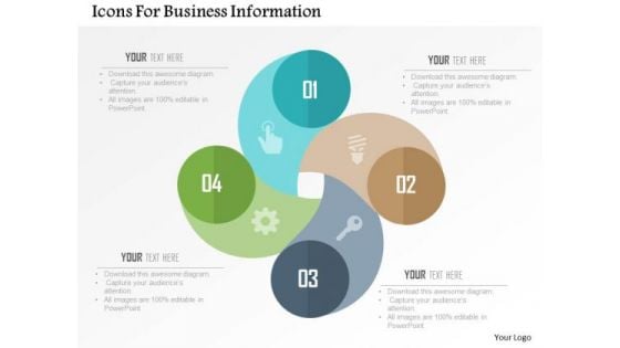 Business Diagram Icons For Business Information Presentation Template