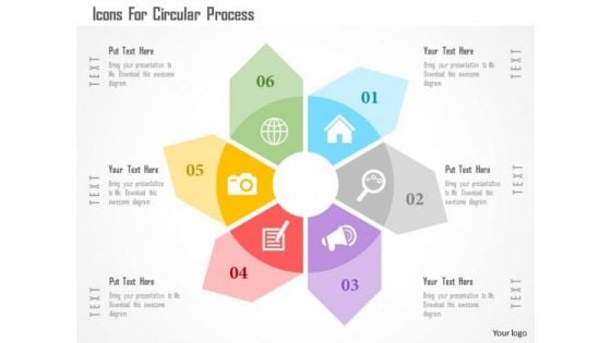 Business Diagram Icons For Circular Process Presentation Template