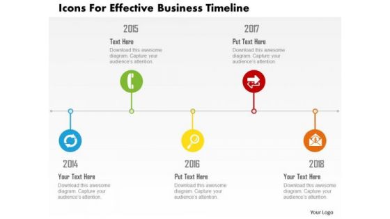 Business Diagram Icons For Effective Business Timeline Presentation Template