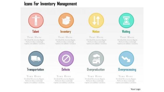 Business Diagram Icons For Inventory Management Presentation Template