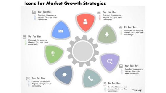 Business Diagram Icons For Market Growth Strategies Presentation Template