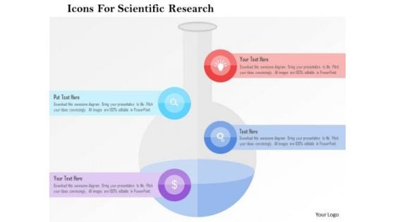 Business Diagram Icons For Scientific Research Presentation Template