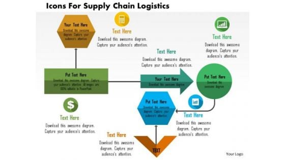 Business Diagram Icons For Supply Chain Logistics Presentation Template