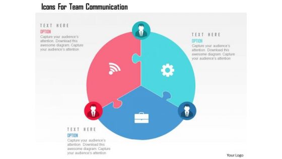 Business Diagram Icons For Team Communication Presentation Template