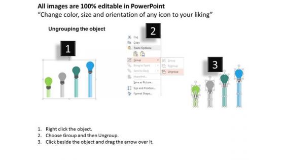 Business Diagram Icons On Bulb For Business Management Presentation Template