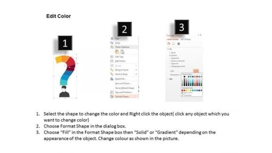 Business Diagram Icons On Question Mark For Queries Presentation Template