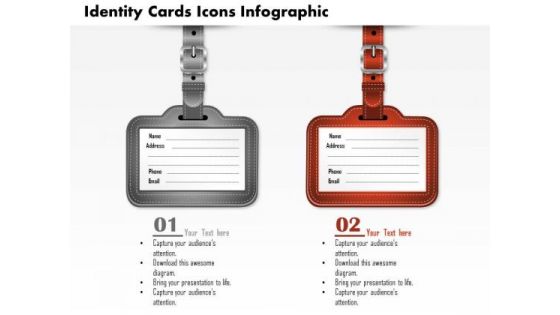 Business Diagram Identity Cards Icons Infographic Presentation Template