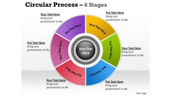 Business Diagram Illustration Of Circular Looped Process 6 Stages Sales Diagram