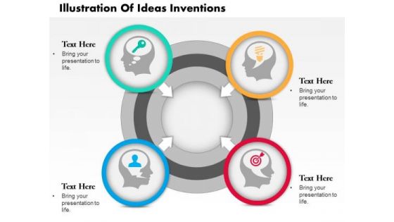 Business Diagram Illustration Of Ideas Inventions Presentation Template