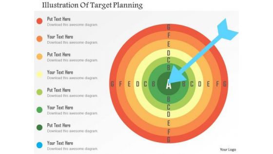 Business Diagram Illustration Of Target Planning Presentation Template