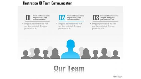 Business Diagram Illustration Of Team Communication Presentation Template