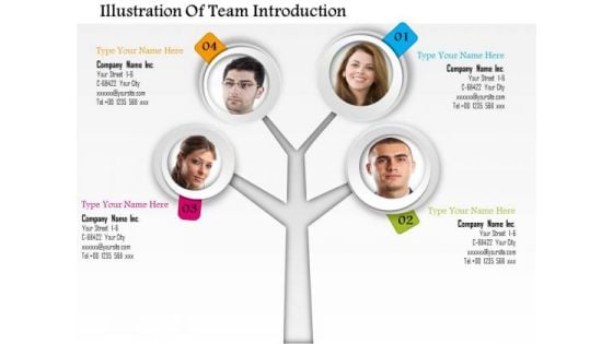 Business Diagram Illustration Of Team Introduction Presentation Template Business Diagram Illustration Of Team Introduction Presentation Template