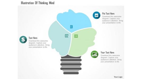 Business Diagram Illustration Of Thinking Mind Presentation Template