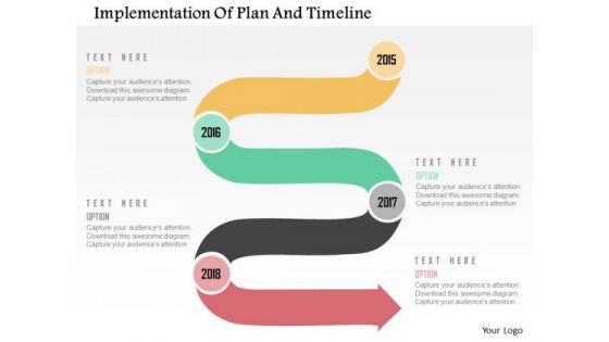 Business Diagram Implementation Of Plan And Timeline Presentation Template