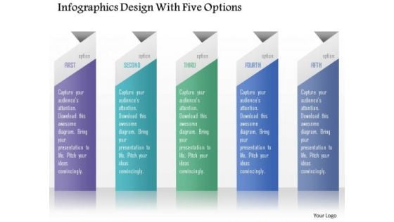 Business Diagram Infographics Design With Five Options Presentation Template