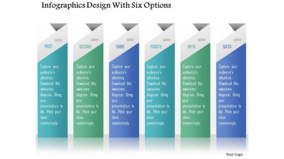 Business Diagram Infographics Design With Six Options Presentation Template