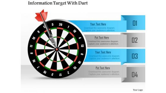 Business Diagram Information Target With Dart Presentation Template