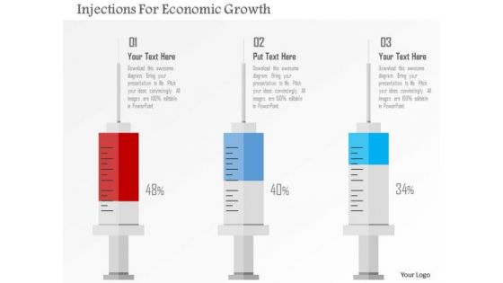 Business Diagram Injections For Economic Growth Presentation Template