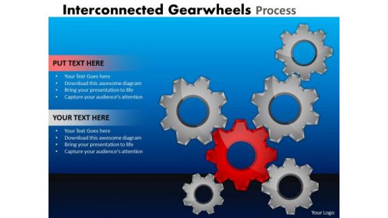 Business Diagram Interconnected Gearwheels Mba Models And Frameworks