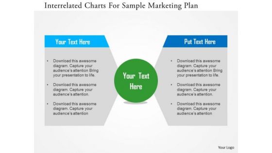 Business Diagram Interrelated Charts For Sample Marketing Plan Presentation Template