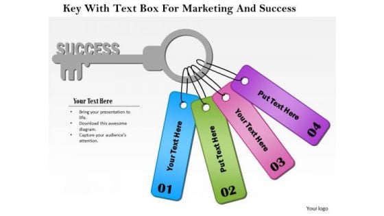 Business Diagram Key With Text Box For Marketing And Success Presentation Template