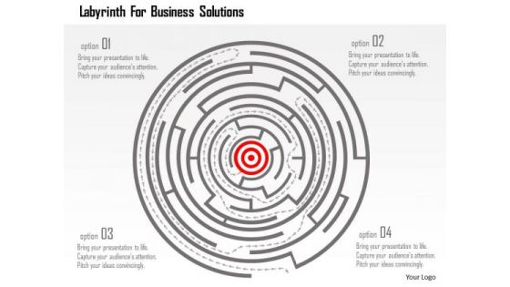Business Diagram Labyrinth For Business Solutions Presentation Template