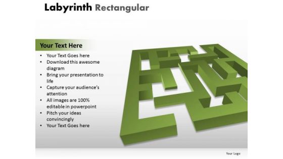 Business Diagram Labyrinth Rectangular Consulting Diagram