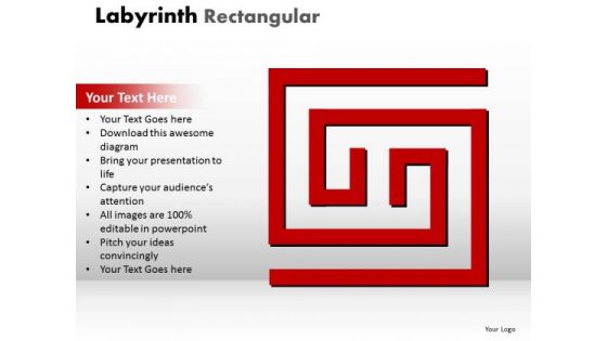 Business Diagram Labyrinth Rectangular Ppt Red Modal Marketing Diagram
