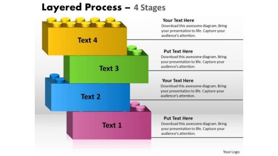 Business Diagram Layered Process 4 Stages Consulting Diagram