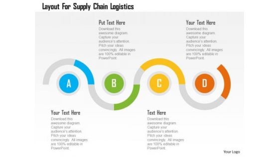 Business Diagram Layout For Supply Chain Logistics Presentation Template