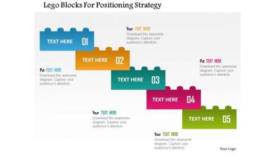 Business Diagram Lego Blocks For Positioning Strategy Presentation Template