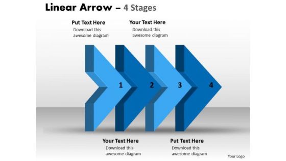 Business Diagram Linear Arrow 4 Stages 3 Business Framework Model