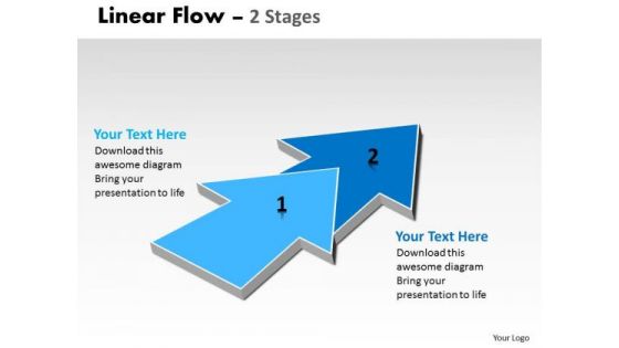 Business Diagram Linear Flow 2 Stages