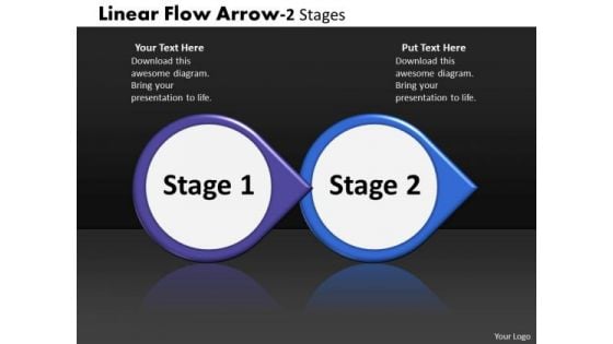 Business Diagram Linear Flow Arrow 2