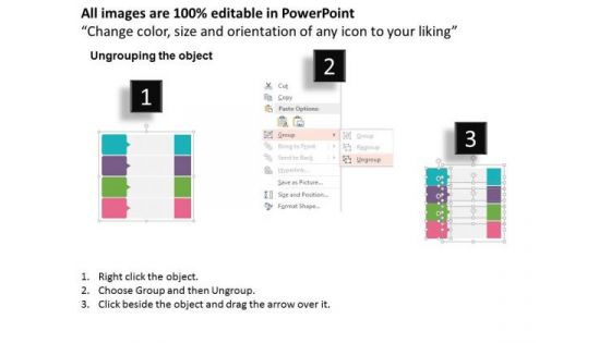 Business Diagram Linear Options With Icons Presentation Template