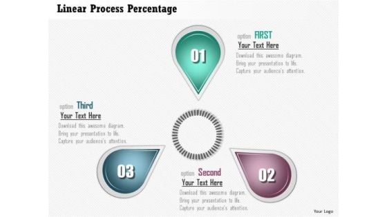 Business Diagram Linear Process Percentage Presentation Template