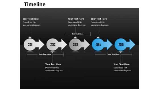 Business Diagram Linear Unique Timeline Roadmap Diagram Sales Diagram