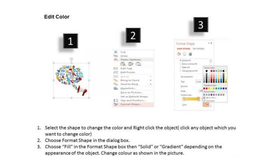 Business Diagram Loudspeaker With Icons Dialogue Box Presentation Template