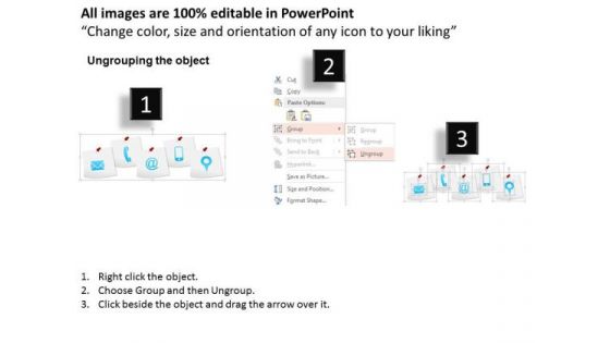 Business Diagram Mail Phone And Mobile Icons With Gps For Website Presentation Template