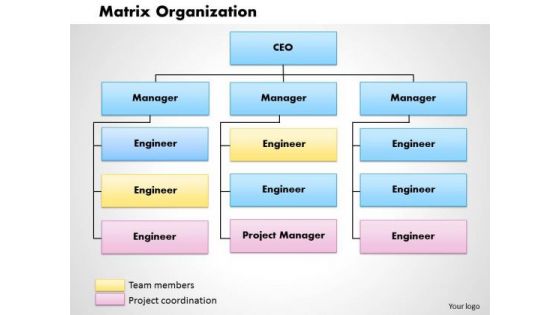 Business Diagram Matrix Organization PowerPoint Ppt Presentation