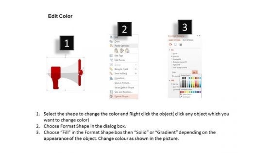 Business Diagram Megaphone With Icons For Communication Presentation Template