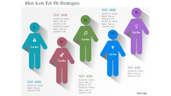 Business Diagram Men Icon For Hr Strategies Presentation Template