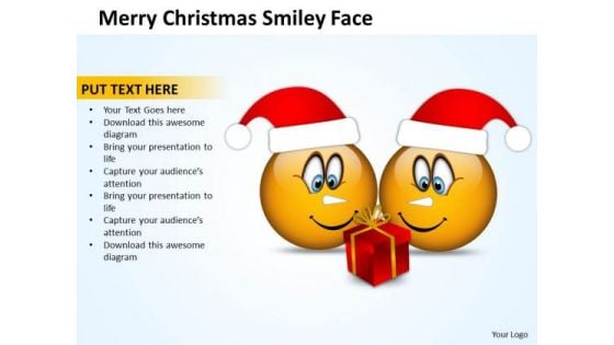 Business Diagram Merry Christmas Smiley Face Consulting Diagram